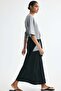 Satin maxi skirt
