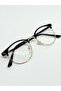Clipta Gold Yellow Gold Black Blue Light Protected Unisex Metal Round Acetate Handle Glasses - 5