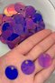 20 Grams 20 mm Holographic Sequins 1St Quality Pearlescent Guipure Jewelry Fabric Bandana Mesh Beanie Bag Clothing Skirt Decoration Sequin Plastic Sequin Beads -Color: Purple - 2