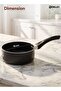 Granite Non-stick Milk Pan Amp18ge - Ivory With Gray Spatter Coating, Heat-resistant Handle - 8