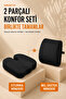 Visco Orthopedic Lumbar Support Cushion and Coccyx Seat Cushion Set - Car Office Sofa Set - 3