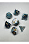 مجموعة من 7 قطع من نرد DND EPOXY Frp، نرد DND للعبة Dungeons And Dragons، نرد ألعاب الطاولة، رخام أزرق وأبيض - 2