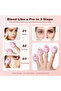 52Pcs Makeup Tool Set with Brushes, Sponges, Puffs, Headband, Eyelash Curler Travel Brush Set - 4