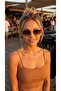 4342 Wooden Handle Brown Sunglasses - 5