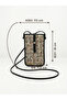 Paris Square Straw Phone Bag