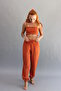 Elastic Leg Muslin Trousers - 2