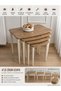 Premium 1St Class Mdf Oak Block Wood Look Mdf Top Table with Hornbeam Lacquered Painted Legs - 2