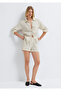 شورت مخطط بلون إكرو 1410259-84004