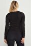 V-Neck Blouse with Metal Accessories - 5