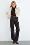 Buttoned Shirt Collar Pleated Trench Coat - 3