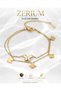 Women's Trendy Steel Bracelet with Double Row Butterfly Figures - 8