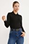 Ribbed Polo Neck Half Button Knit Sweater - 5