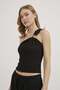 Accessory Detailed One-Shoulder Textured Stretchy Blouse - 2