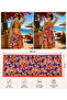 Colorful Patterned Women's Pareo, Beach Shawl 70X180 cm