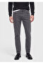 Anthracite Straight Slim Fit Denim Cotton Blended Trousers - 2