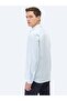 Light Blue Plain Regular Fit Long Woven Classic 100% Cotton Shirt - 5