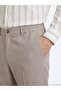 Mink Woven Relaxed Fit Casual Cotton Blend Trousers - 3