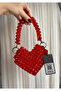 Beaded Heart Bag - Heart Evening Dress Bag - Heart Bag