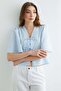 Front Tie-Detail Wide Sleeve Blouse