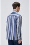 Lacivert Beyaz Çizgili Gömlek - 5