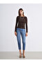 Two Mt Shop Quality Soulife Brown Combed Cotton Plain Tight & Slim Long Sleeve Women's Bodysuit - 2