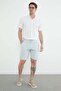 Elastic Waist Linen Look Pocketed Shorts - 5