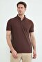 Polo Collar Ottoman Fabric Regular T-Shirt - 4