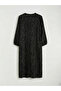 Original Oval Collar Patterned Dress - 7
