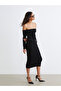 Esvab • Modern & Distinctive Wide Roba Collar Knitwear Dress - 2