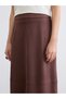 Alita City Suede Look Flared Skirt with Zipper at Waist - 4