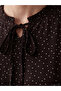 Original Tie-Neck Ruffled Polka Dot Blouse - 3