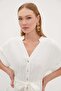 Belted Linen Look Mini Dress - 7