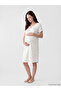 Two Mt Shop Quality Lcw Dream Ecru Combed Cotton Patterned Nightgown