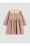 Alita City Lcw Kids Beige Plaid Girls' Dress with a Difference - 3