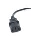 IEC320 3 pin C14 TO Male C13+2 hole EU 4.0mm Female socket AC power cord 0.3m Y Type Splitter Pow... - 4