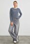 3 Thread Stripeless Striped Crew Neck Sweatshirt - 3