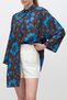 Elegant Draped Satin Shirt - 6