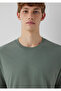 Khaki Basic T-Shirt Loose Fit / Comfortable Loose Cut 066249-80692 - 6