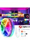 شريط إضاءة LED مرن بطول 5 أمتار، يعمل بجهد 5 فولت، مزود بمنفذ USB، يدعم تقنية التحكم الذكي Tuya Zigbee 3.0، قابل للفك والتركيب. - 7