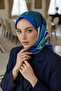 Silk Twill Geometric Pattern - Mint Green 90X90 Scarf Planting Shape: Hand Sewing - 3
