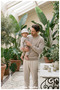 100% Linen, Cheerful Patterned Cotton Baby Bucket Hat (0-18 Months) (Size 43-46 cm) - 3