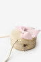 Powder Bow Girl's Beige Straw Bag - 2