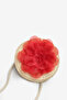 Girl's Straw Bag with Red Rose Detail - 2