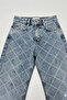 My Little One's Stone Diamond Pattern Girls' Jeans - Blue - 2