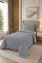Honey Comb 3D Single Bedspread Set - 2 Pieces - 180X240 cm - with Pvc Bag - Gray