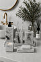 6-Piece Concrete Bathroom Set Solid Liquid Soap Dispenser Toothbrush Holder Incense Holder Fragrance Holder Presentation Tray