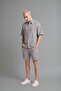 100% Cotton Boxy Fit Printed Muslin Short Sleeve Gray Shirt I3050Ax26Hs - 3