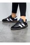Children's Velcro Lace-Up Waterproof Sports Shoes - Black and White - 2