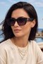 Women's uv400 cat eye matte black sunglasses wp25-26 c2m gradient lens - 5