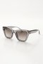 Women's Uv400 Gray Cat Eyes Gradient Sunglasses Silver Detail 25-18 C5 - 5